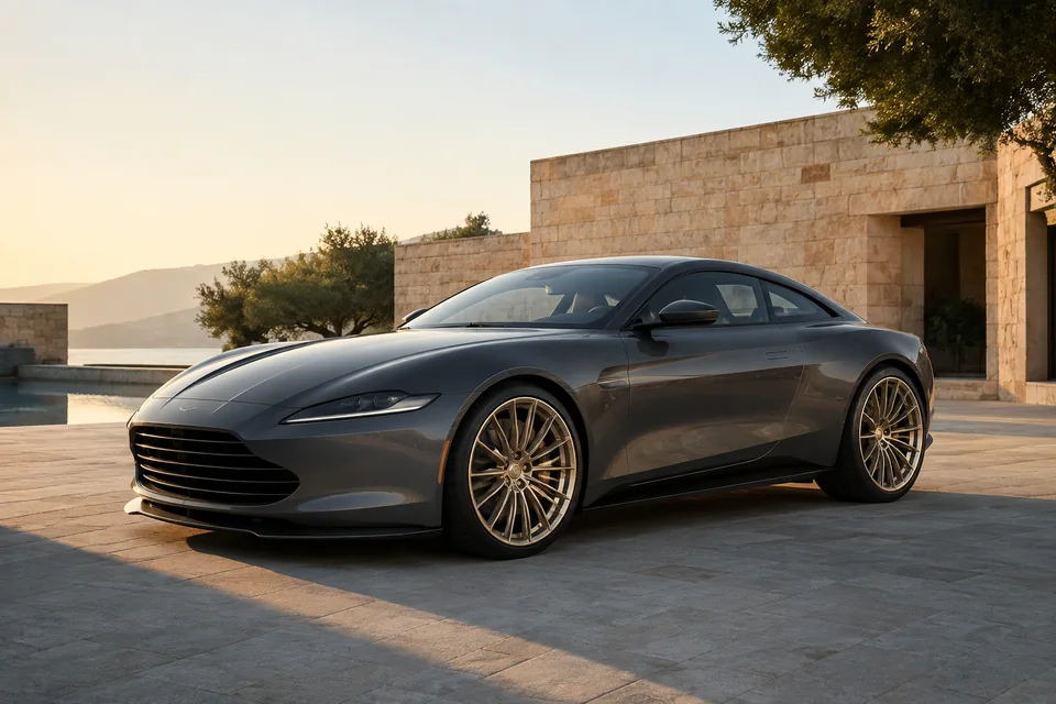 Graphite coupe with champagne multi-spoke wheel design