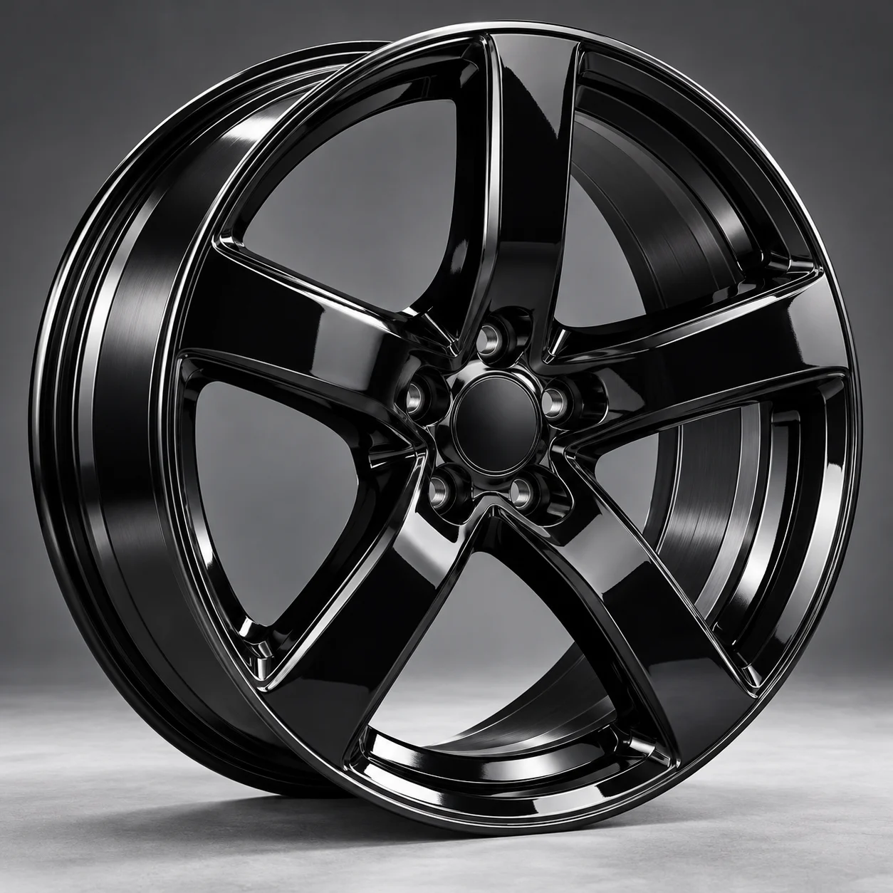 Illustrative bold five-spoke forged wheel, studio product shot
